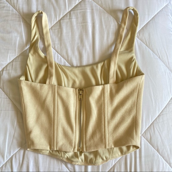 NWT Salty Boutique Bone IvoryCream Crop Corset Top - Picture 2 of 6